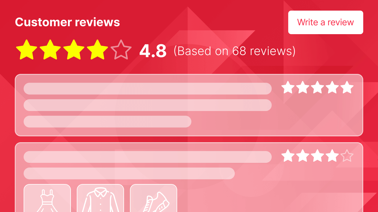 Reviews list widget preview